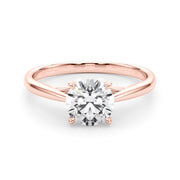 18K Rose Gold 1 ct tw Solitaire Diamond Engagement Ring