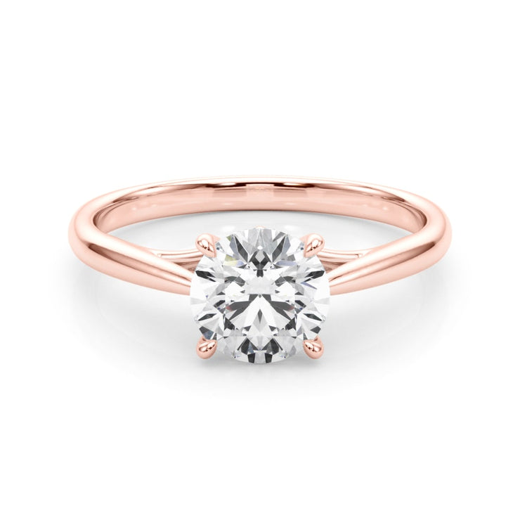 18K Rose Gold 1 ct tw Solitaire Diamond Engagement Ring