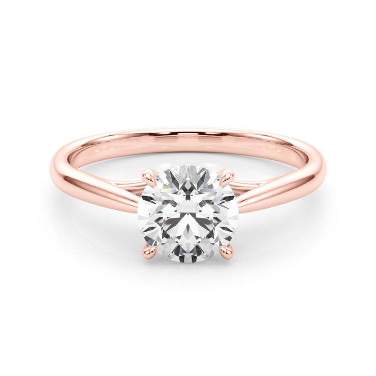 14K Rose Gold 1 ct tw Solitaire Diamond Engagement Ring