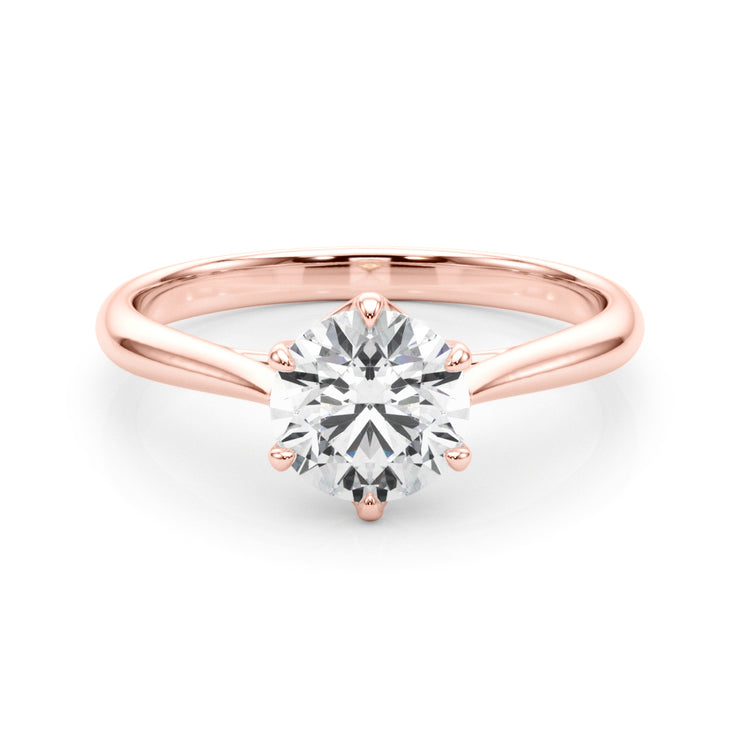 14K Rose Gold 1 ct tw Solitaire Diamond Engagement Ring