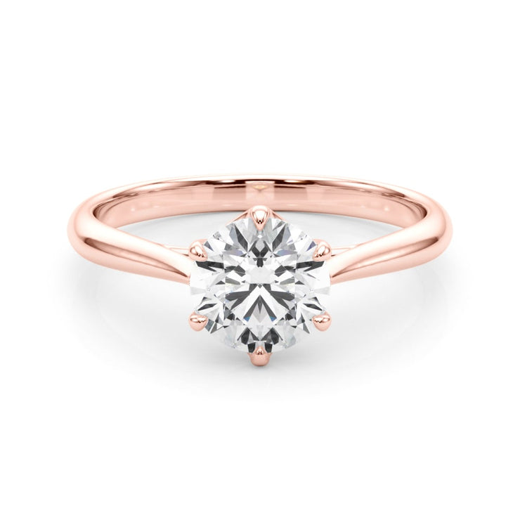 14K Rose Gold 1 ct tw Solitaire Diamond Engagement Ring