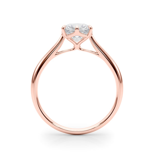 18K Rose Gold 1 ct tw Solitaire Diamond Engagement Ring