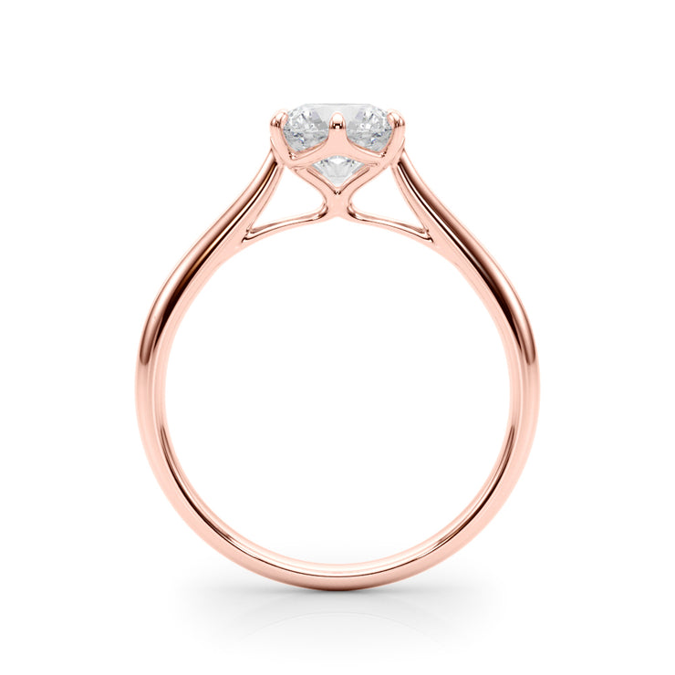 18K Rose Gold 1 ct tw Solitaire Diamond Engagement Ring