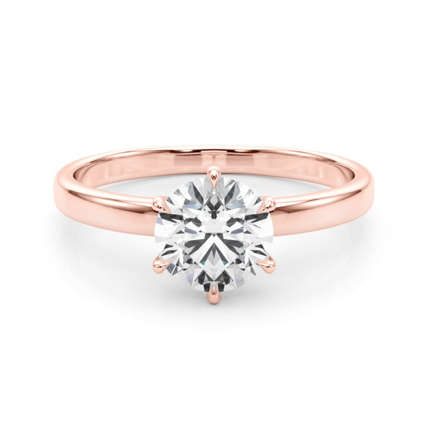 14K Rose Gold 1 ct tw Solitaire Diamond Engagement Ring