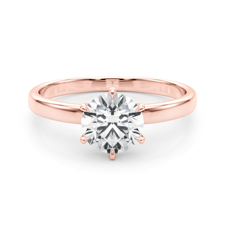14K Rose Gold 1 ct tw Solitaire Diamond Engagement Ring
