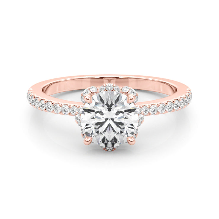 18K Rose Gold 2 3/4 ct tw New Style Diamond Engagement Ring