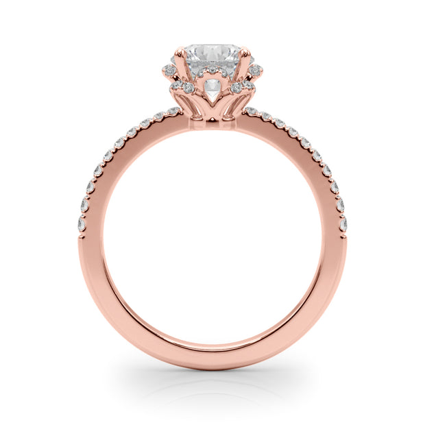 18K Rose Gold 2 3/4 ct tw New Style Diamond Engagement Ring