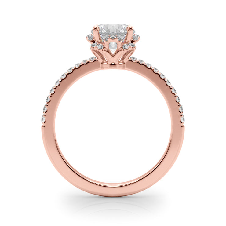18K Rose Gold 2 3/4 ct tw New Style Diamond Engagement Ring