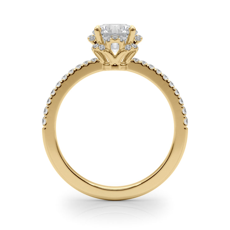 18K Yellow Gold 2 3/4 ct tw New Style Diamond Engagement Ring