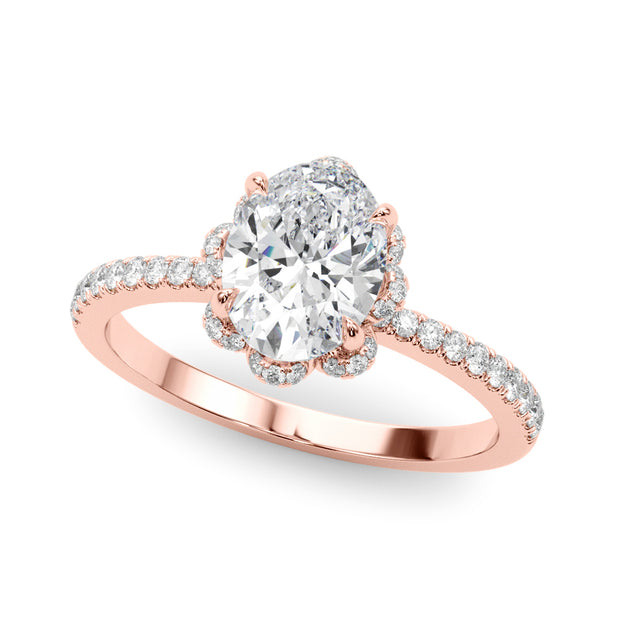 18K Rose Gold 1/4 ct tw New Style Diamond Engagement Ring