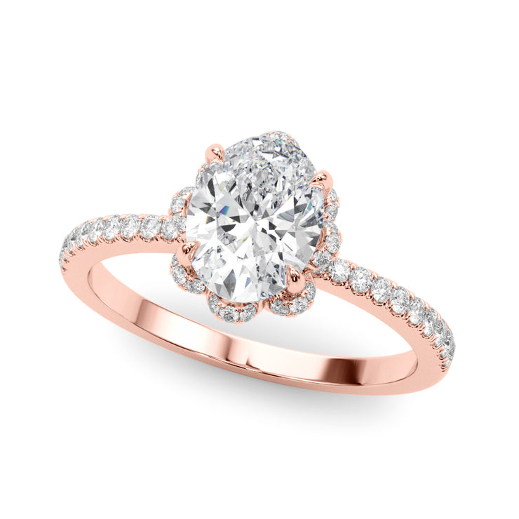 18K Rose Gold 1/4 ct tw New Style Diamond Engagement Ring