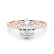 18K Rose Gold 1/4 ct tw New Style Diamond Engagement Ring