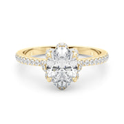 18K Yellow Gold 1/4 ct tw New Style Diamond Engagement Ring