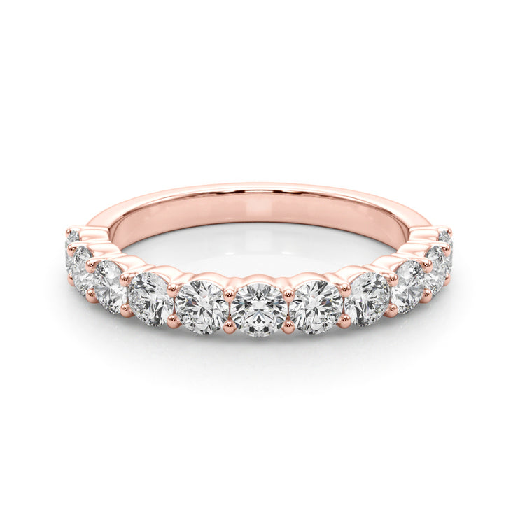14K Rose Gold 1 CT Diamond Wedding Band