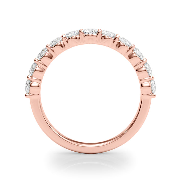 14K Rose Gold 1 CT Diamond Wedding Band
