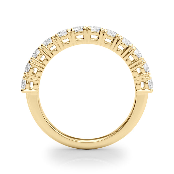 18K Yellow Gold Multi-Diamond Wedding Band