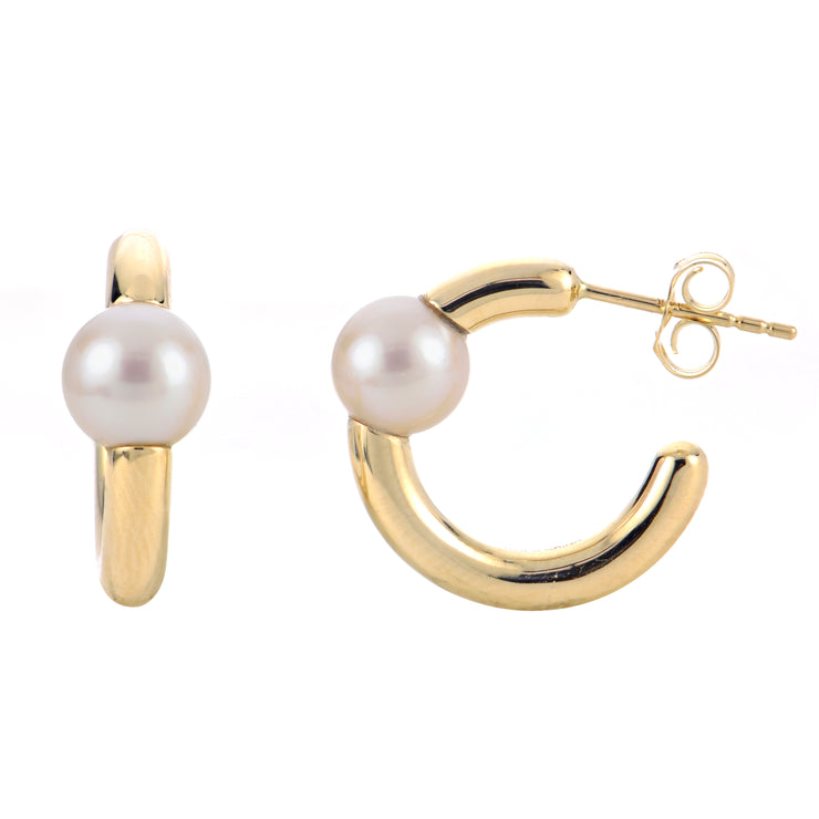 14KT Yellow Gold Freshwater Pearl Earring