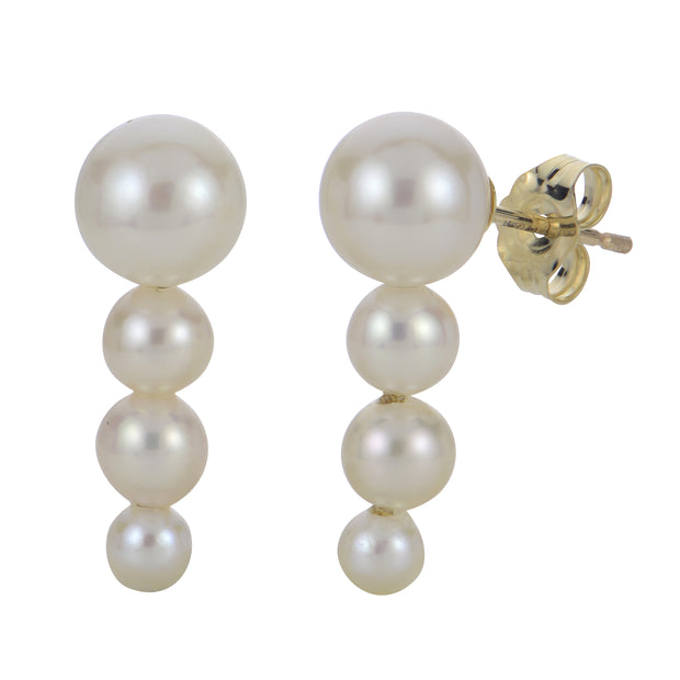 14KT Yellow Gold Freshwater Pearl Earring