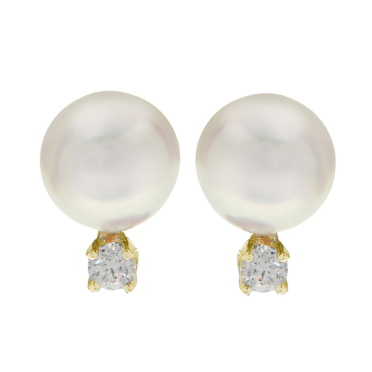 14KT Yellow Gold Akoya Pearl Earring