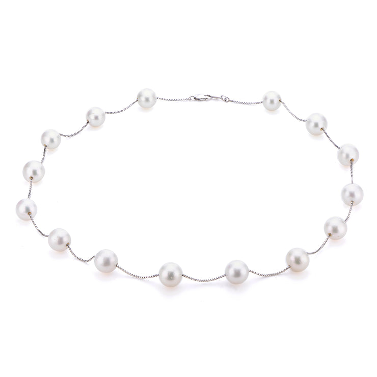 14KT White Gold Freshwater Pearl Necklace