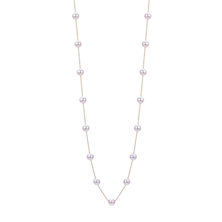 14KT Yellow Gold Akoya Pearl Necklace