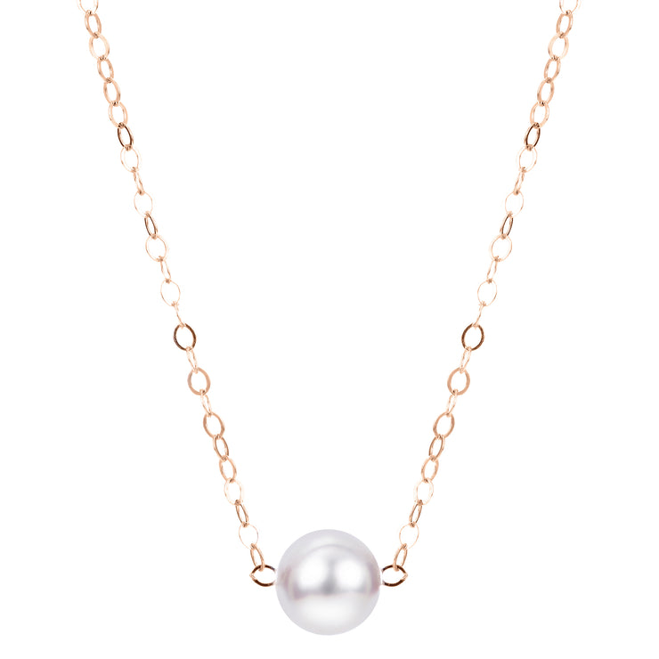 14KT Yellow Gold Akoya Pearl Necklace
