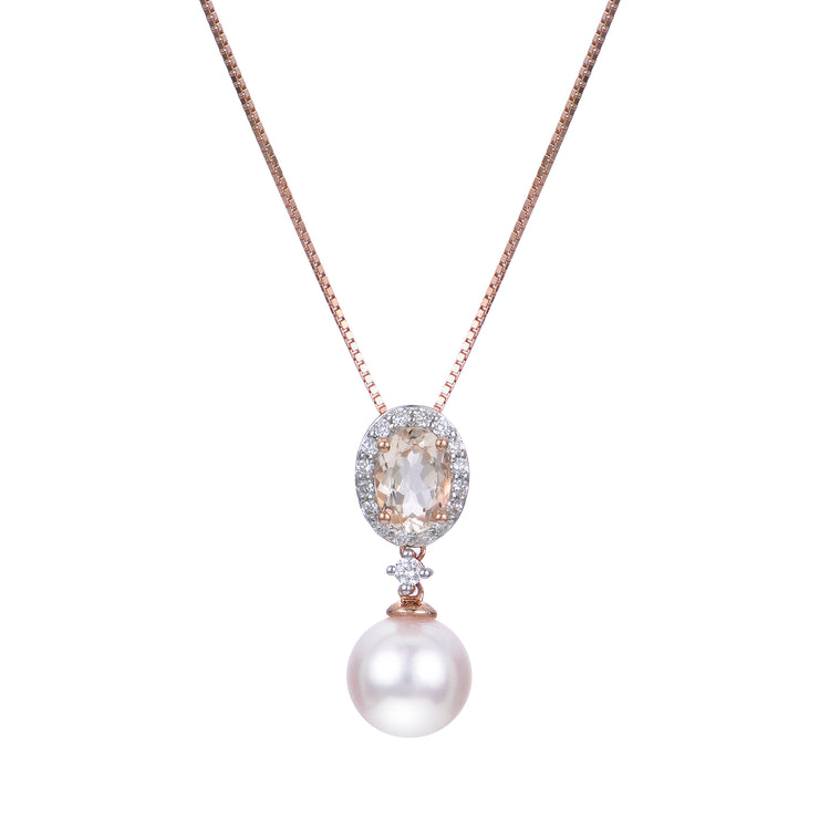 14KT Rose Gold Akoya Pearl Pendant