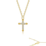 0.07 CTW Cross Necklace