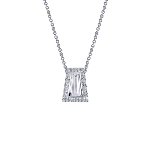Bezel-Set Baguette Necklace