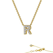Letter R Pendant Necklace