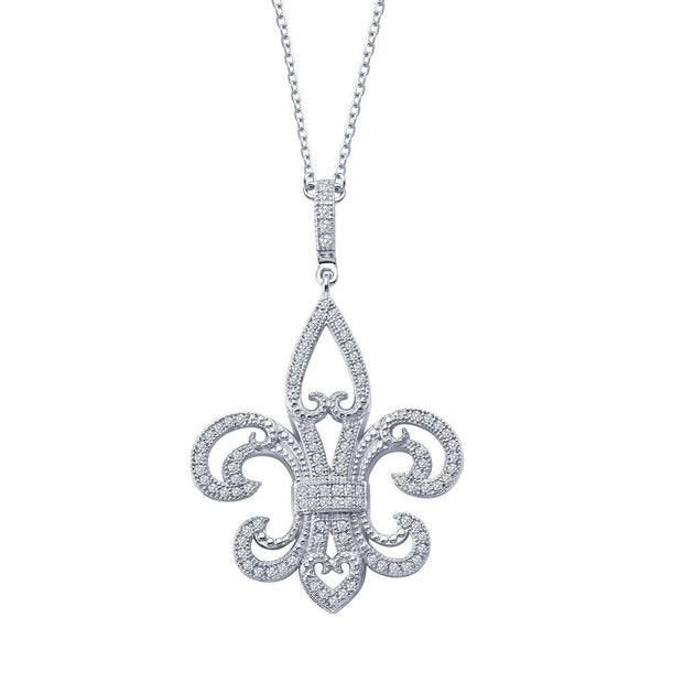 Fleur-de-Lis Pendant Necklace