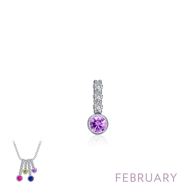 February Birthstone Love Pendant