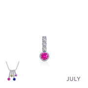 July Birthstone Love Pendant