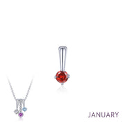 January Birthstone Love Pendant
