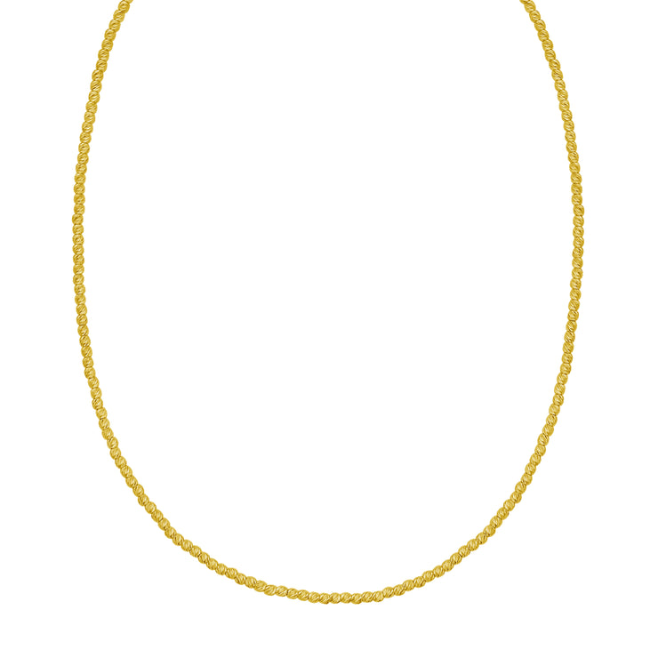 14K 2.3mm Bead Chain Necklace