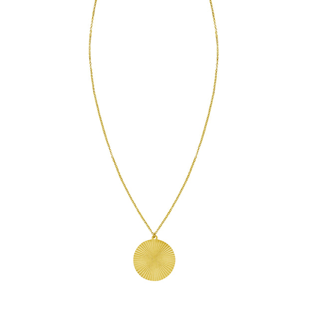 14K Radiating Circle Necklace