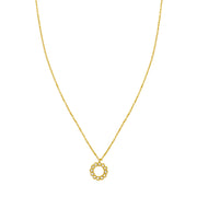 14K Petite Diamond Circle Necklace