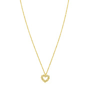 14K Petite Diamond Heart Necklace