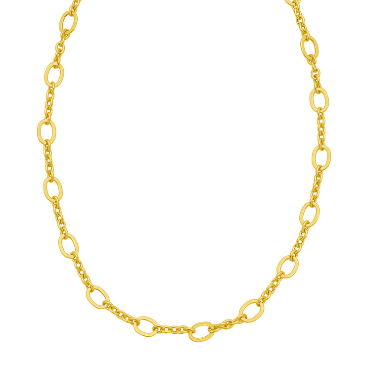 14K Five & One Oval Link Chain