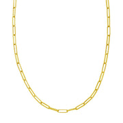 14K Mini Diamante Paperclip Chain