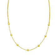 14K Adjustable Bead Link Necklace