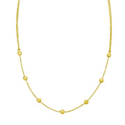 14K Adjustable Bead Link Necklace
