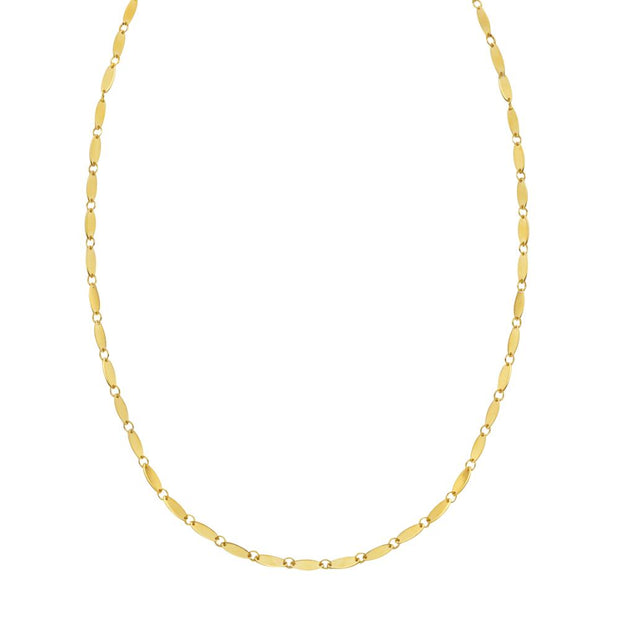14K Flat Pebble Necklace