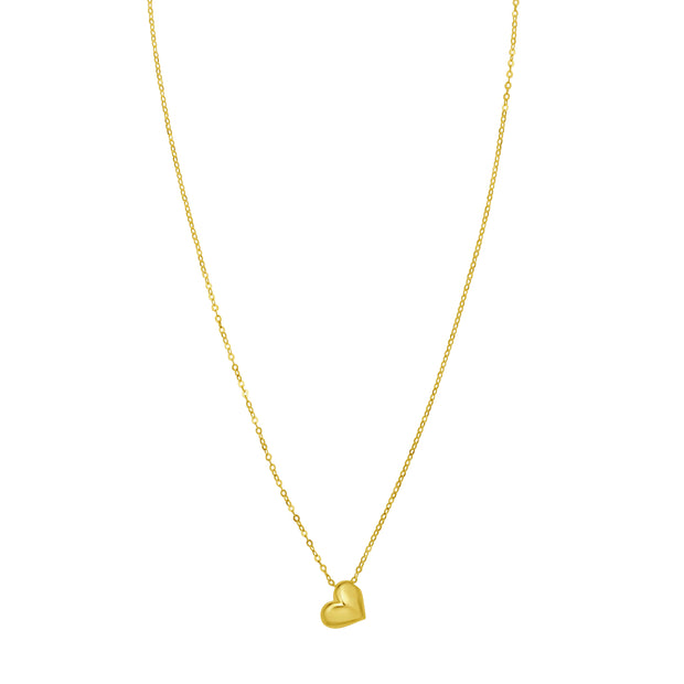 14K Puffed Mini Heart Pendant