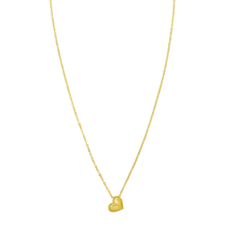 14K Puffed Mini Heart Pendant