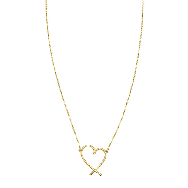 14K Delicate Heart Necklace