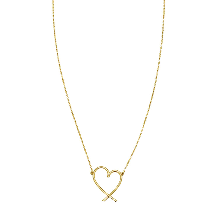 14K Delicate Heart Necklace
