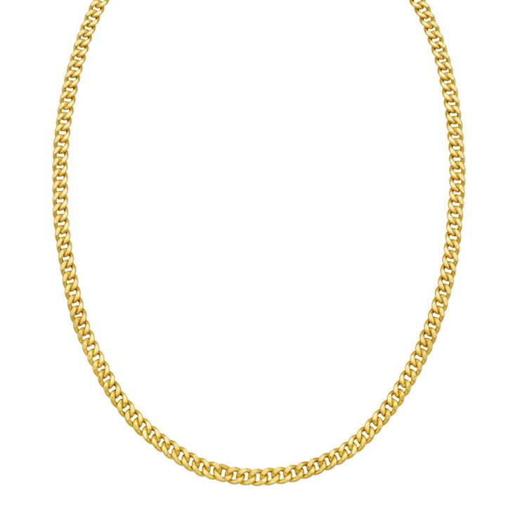 14K Petite Faceted Cuban Link Chain