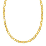 14K Long Mirror Rolo Link Chain