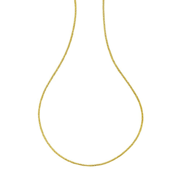 14K 1.7mm Sparkle Spring Chain
